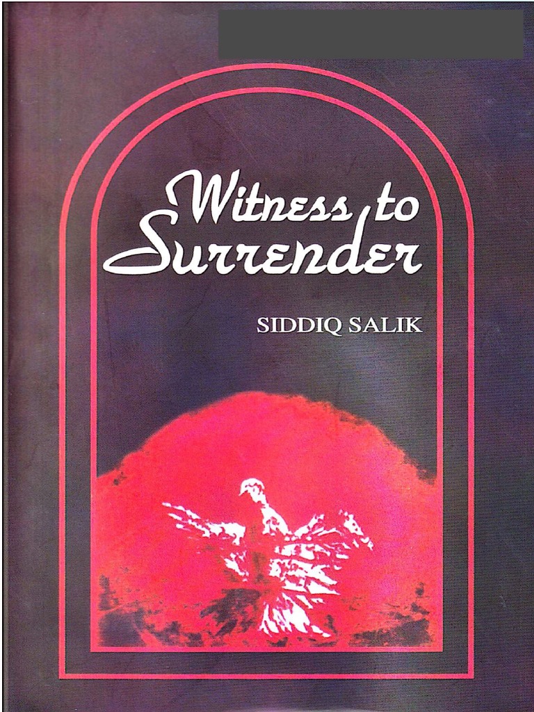 Witness To Surrender by Siddiq Salik (English) | PDF
