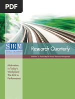 Research Quarterly: Motivation in Today's Workplace: The Link To Performance