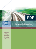Research Quarterly: Motivation in Today's Workplace: The Link To Performance
