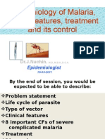 Epidemiology of Malaria, Clinical Features, Treatment and Its Control