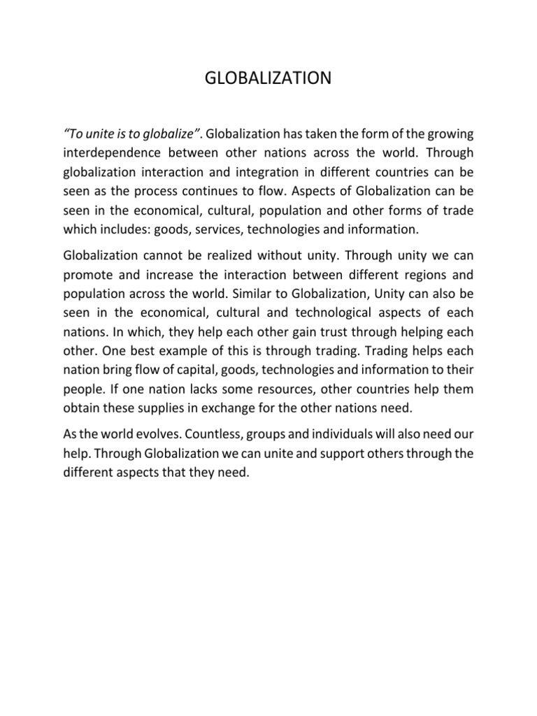 Globalization: 