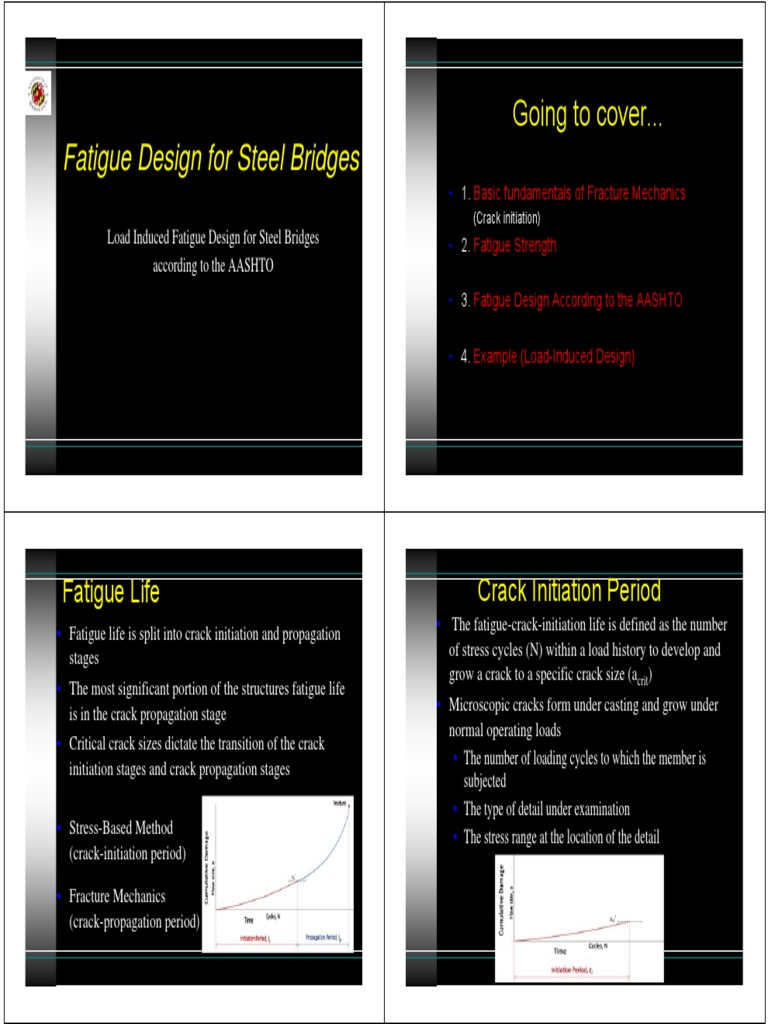 Fatigue Design For Steel Bridges Final Version PDF Fracture