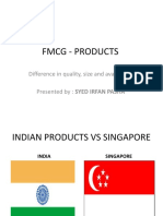 FMCG - Products: Difference in Quality, Size and Availability. Presented By: SYED IRFAN PASHA