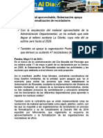 Gobernación de Risaralda apoya formalización de recicladores con recolección de material aprovechable