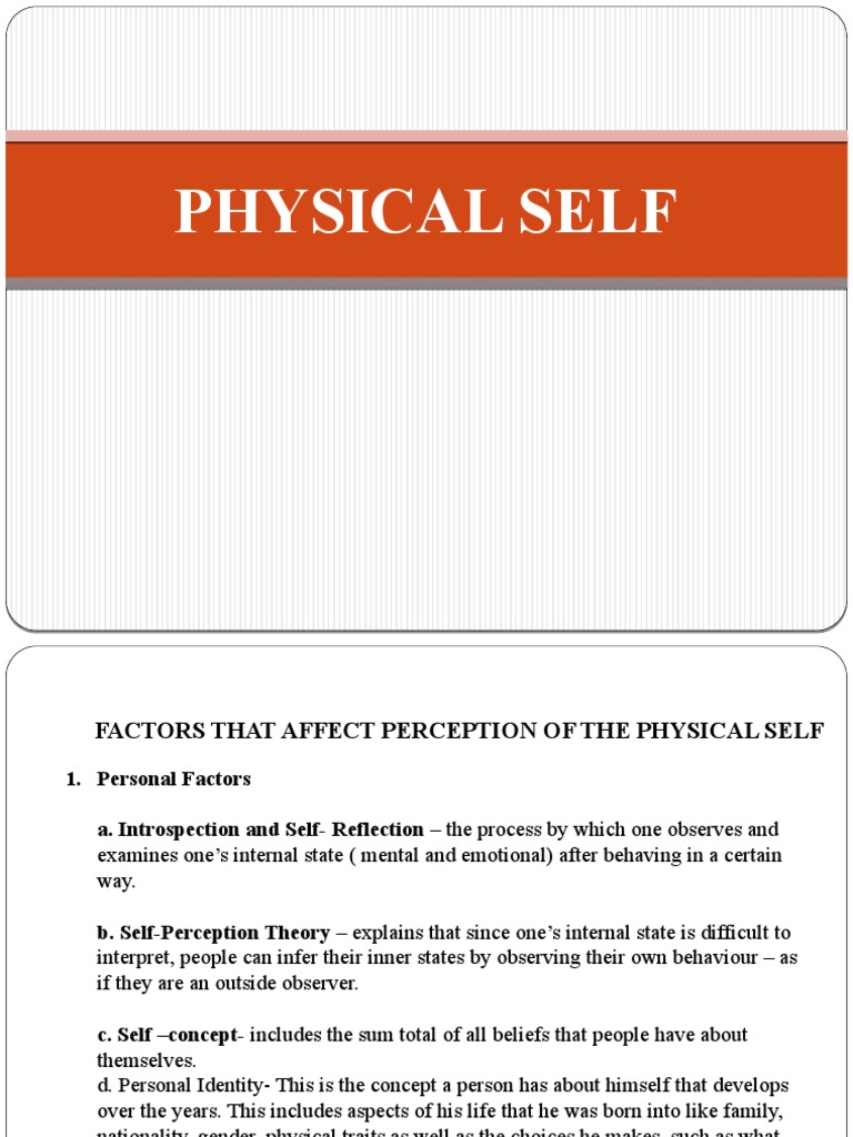 Factors Influencing Physical Self-Perception | PDF