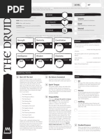 Dungeon World - Druid Character Sheet