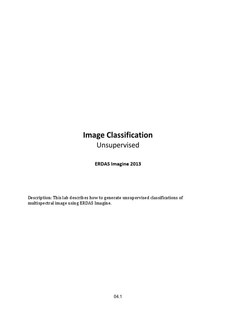 Unsupervised Image Classification Guide | PDF | Statistical ...