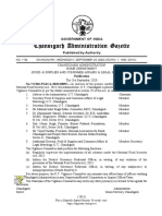 Chandigarh Administration Gazette: Government of India