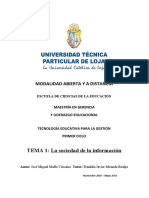 La sociedad y tecnología