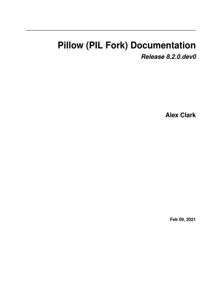 Pillow (PIL Fork) Documentation PDF File Format Fedora (Operating System)