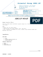Argan Soap Data Sheet
