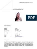 Lorena Ruiz Zapata: Datos Personales
