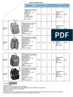 Diaper Bag Quotation Sheet