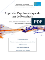 Fontan- Approche Psychométrique Du Test de Rorschach