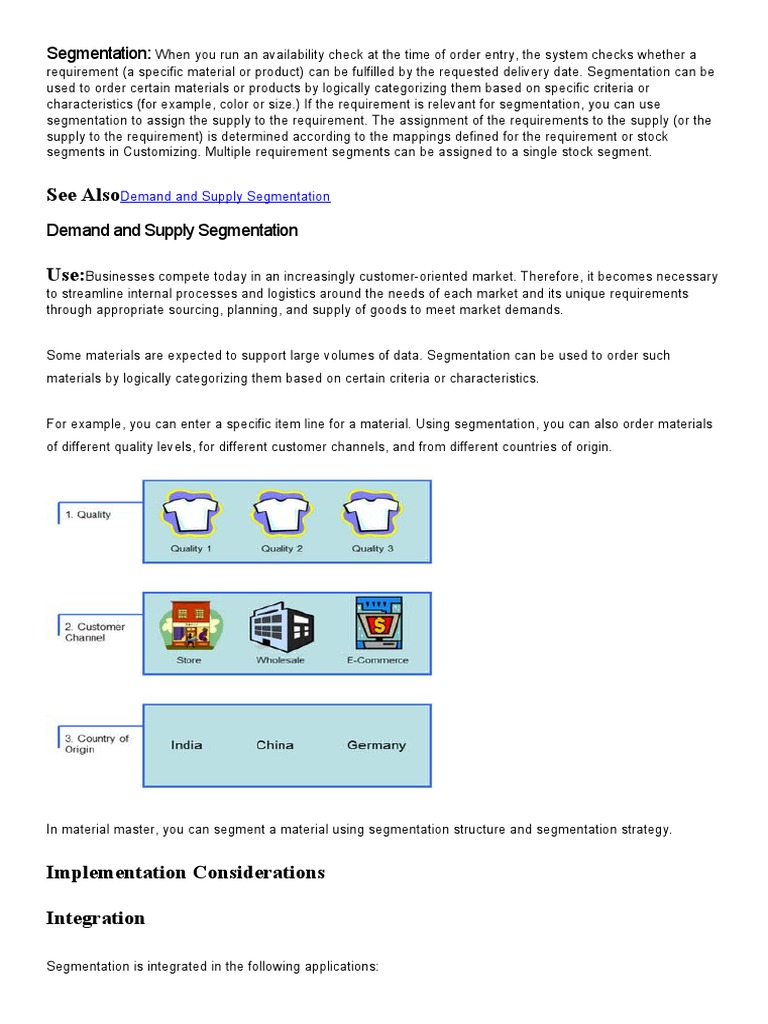 SAP Segmentation Configuration Guide | PDF | Market Segmentation ...