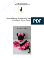 Minnie Mouse Crochet Hat, Diaper Cover With Skirt, Shoes, Pattern