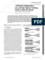 Effect of Nozzle Configuration, Gas Pressure, and Gas Type On Coating Properties in Wire Arc Spray