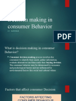 Decision Making in Consumer Behavior