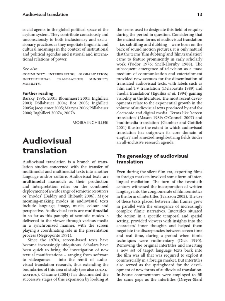 Audiovisual Translation | PDF | Human Communication | Communication