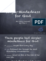 Single-Mindedness for God