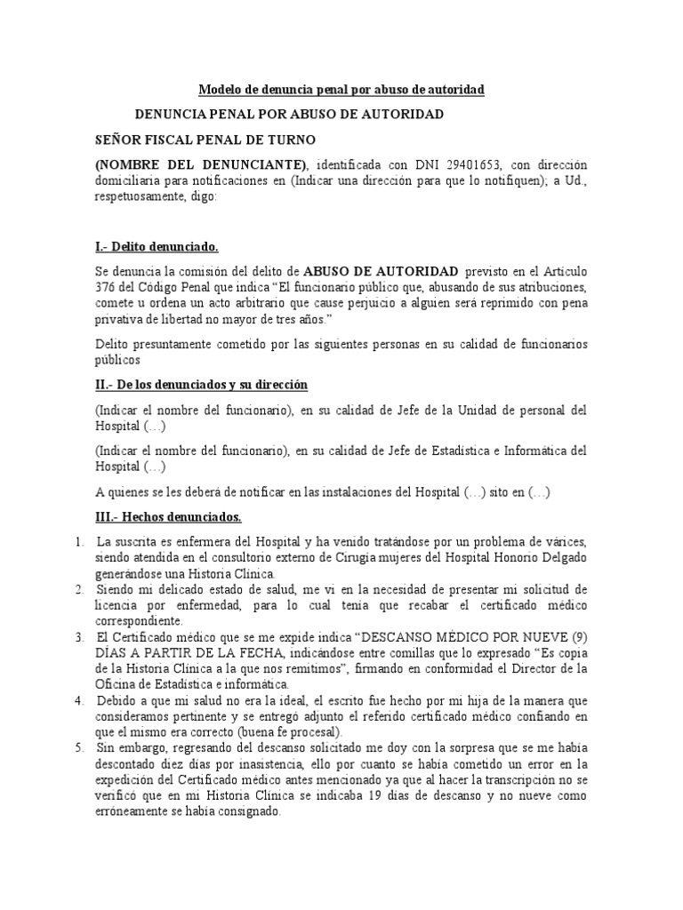 modelo-de-denuncia-penal-por-abuso-de-autoridad-descargar-gratis-pdf