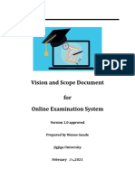 Vision and Scope Document For Online Examination System: Version 1.0 Approved