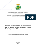 FrequenciaCryptosporidiumsppCystoisosporaspp Moura 2017