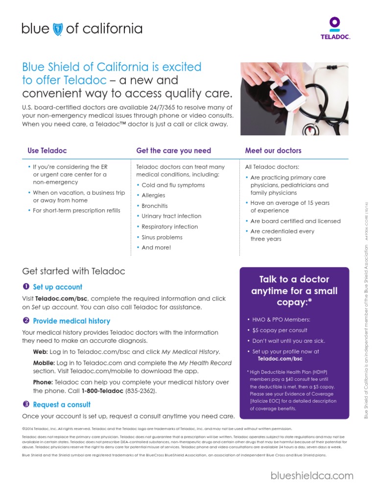 A New and Convenient Way To Access Quality Care : Blue Shield of