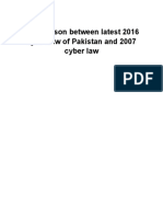 Comparison Between Latest 2016 Cyber Law of Pakistan and 2007 Cyber Law