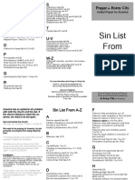 Sin List From A-Z: Every