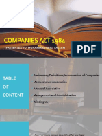 Companies Act 1984 Overview