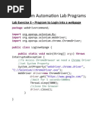 Selenium Automation Lab Programs 3-8 (6 Programs)