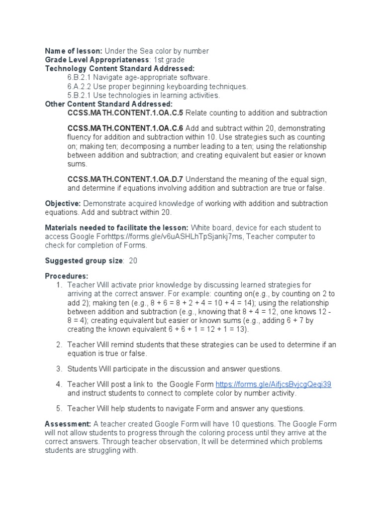 Lesson Plan Edu 214 | PDF