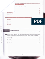 Section A (MECHANICS) - A4 (Kinematics) - Multiple Choice Questions