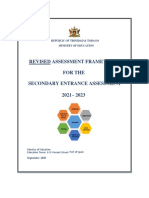 SEA 2021 - 2023 Revised Assessment Framework
