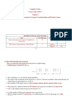 Basic Relationships between pixels, Geometric Transformation and Pin hole Camera