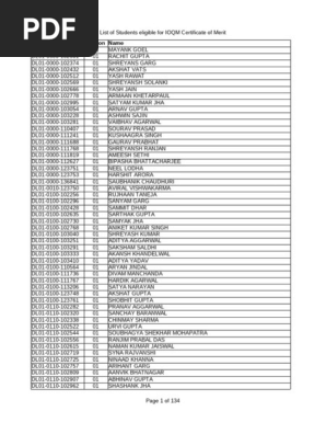 Nakshatra Nagesh Sex - List For Ioqm Certs | PDF | Sikhism