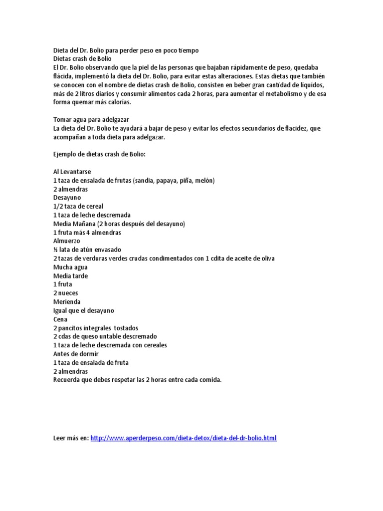 Dieta Del DR Bolio | Descargar gratis PDF | Dieta | Leche