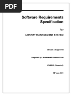 Software Requirements Specification: For Library Management System