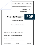 Compiler Construction: Assignment # 02