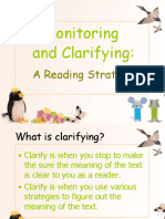 Monitoring and Clarifying:: A Reading Strategy