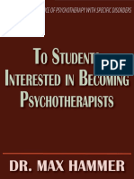 To Students Interested in Becoming Psychotherapists
