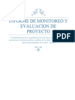 Informe de Monitoreo y Evaluacion de Proyecto MISEREOR