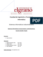 Sistemas Informaticos Transaccionales y Administrativos. Toyota