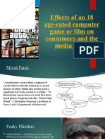 Effects of An 18 Age-Rated Computer Game or Film On Consumers and The Media Panic