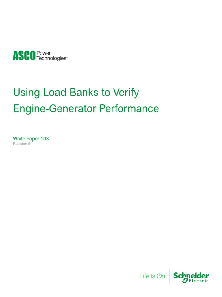 Using Load Banks To Verify Engine-Gen Performance | PDF | Joint ...