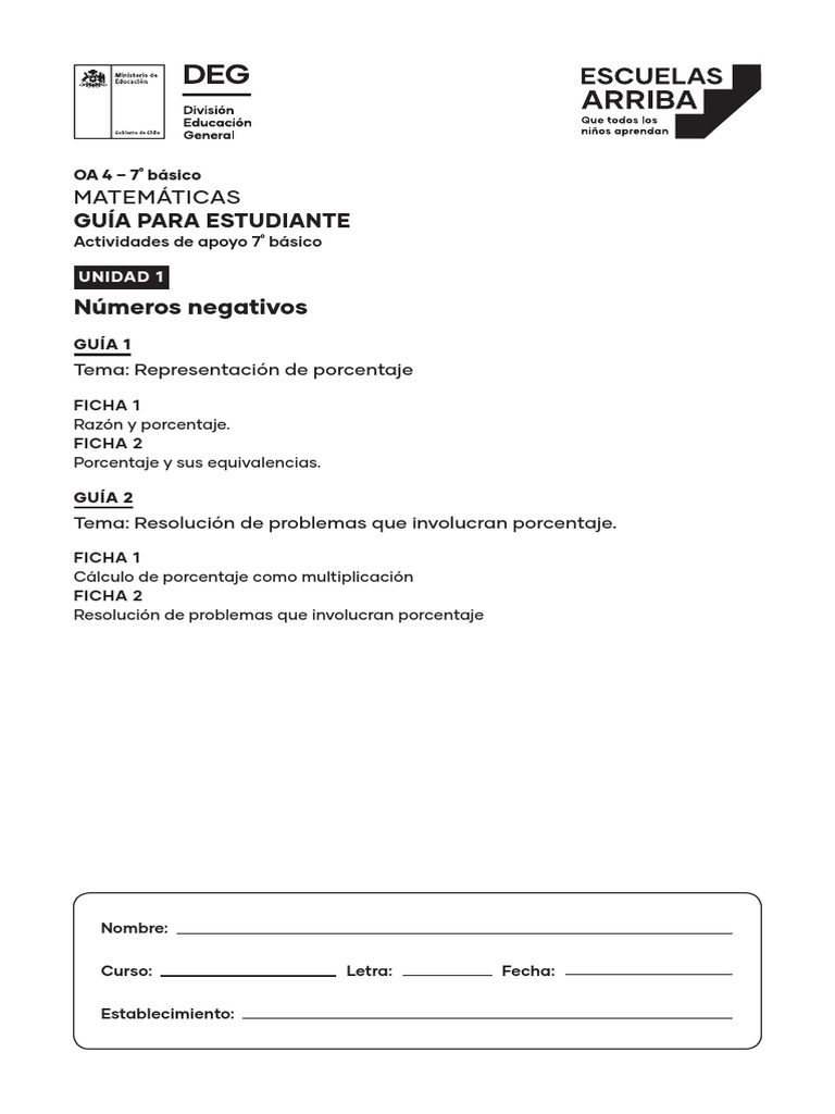7 Basico - Oa1 - Estudiante - Tema 1 y 2 | PDF