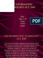 The Information Technology Act, 2000: Vijay Vijay N R Vinay Vivek Swati