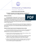 ED 16 Directing the Commissioner of the Virginia Employment Commission to Further Expand Capacity of Unemployment Insurance System