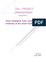 Is333 - Project Management: Topic: Intelligent Tutor System at The University of The South Pacific